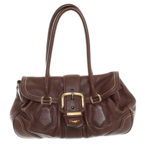 prada tas bruin leer|Women's Bags .